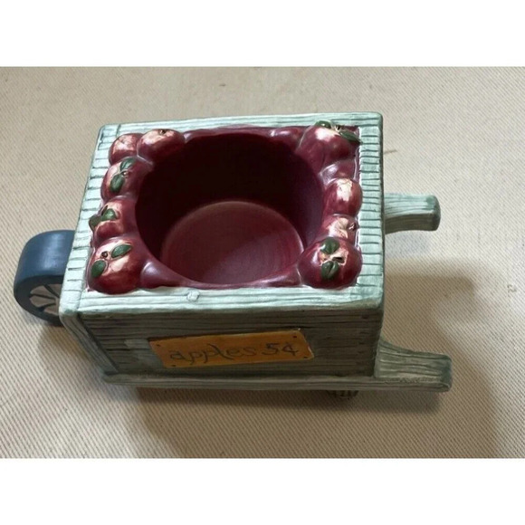 Yankee Candle Tealight Votive Holder Fresh Red Apples Cart 5 cents Retired - Picture 2 of 8